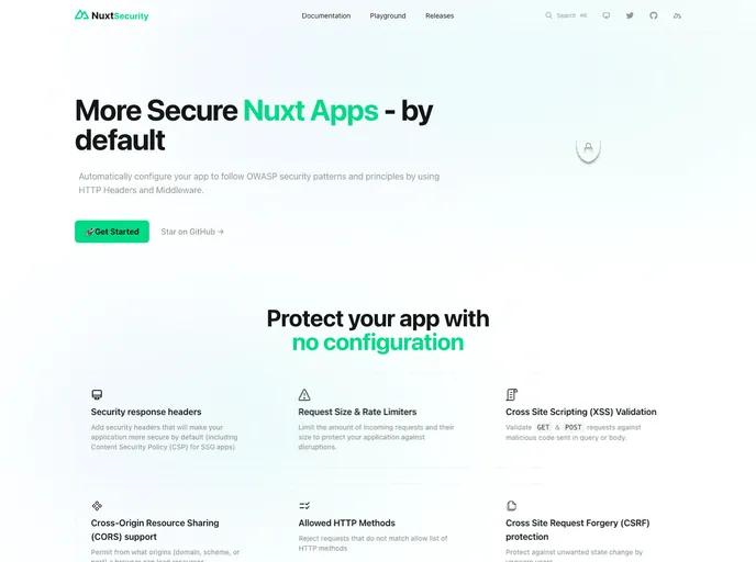 Nuxt Security screenshot