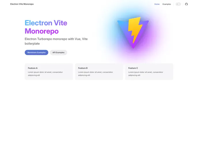 Electron Vite Monorepo screenshot