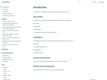 Vue Markdown Editor screenshot