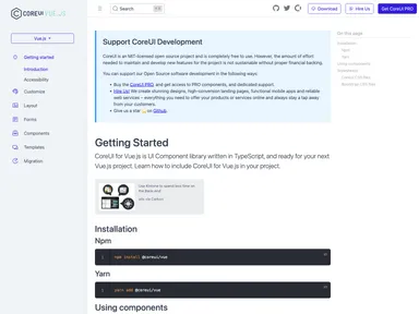 Coreui Vue screenshot