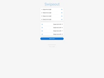 Vuetify Swipeout screenshot