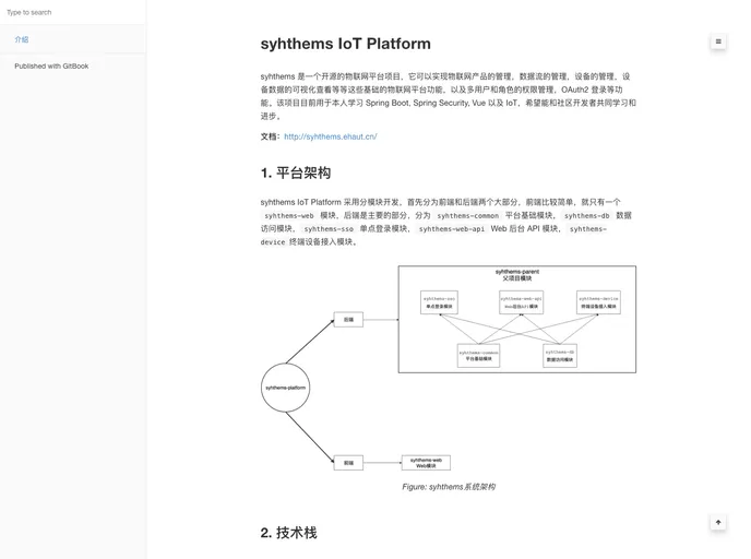 Syhthems Platform screenshot