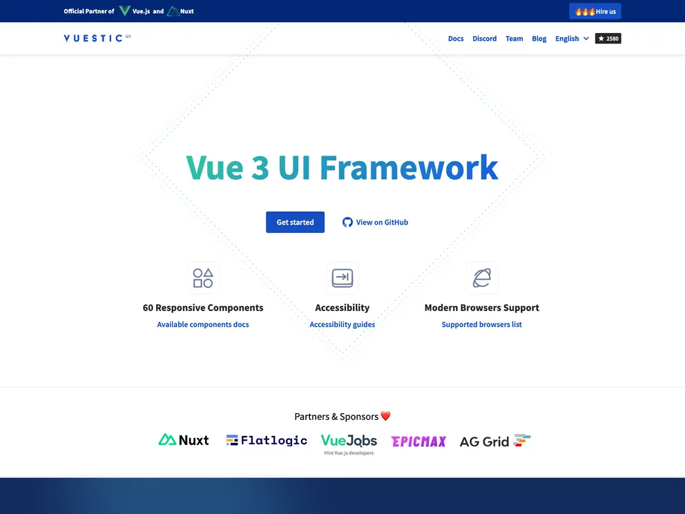 Vuestic Ui screenshot