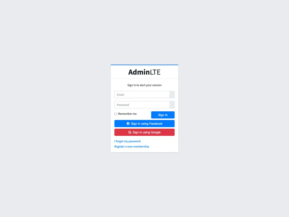 Adminlte 3 Vue screenshot