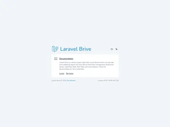 Laravel Brive screenshot