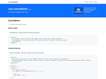 Vue Countdown screenshot