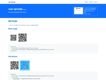 Vue Qrcode screenshot