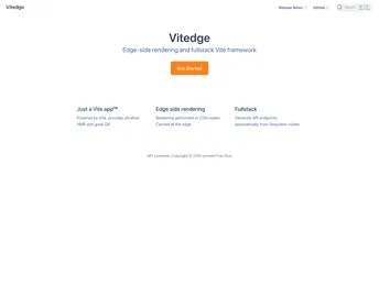 Vitedge screenshot