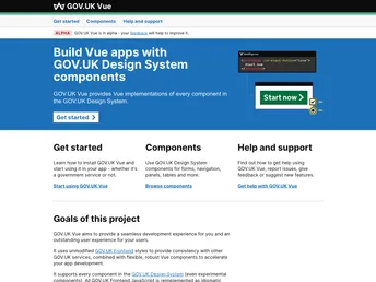 Govuk Vue screenshot