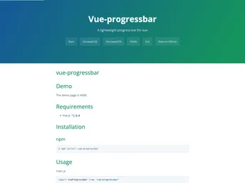 Vue Progressbar screenshot