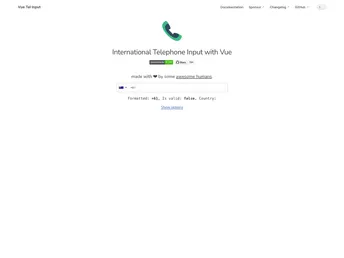 Vue Tel Input screenshot