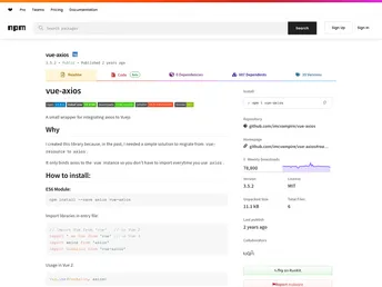 Vue Axios screenshot