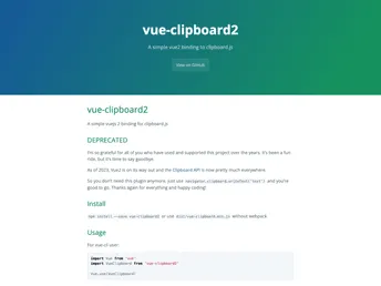 Vue Clipboard2 screenshot