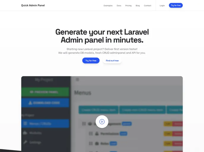 Laravel CoreUI AdminPanel screenshot