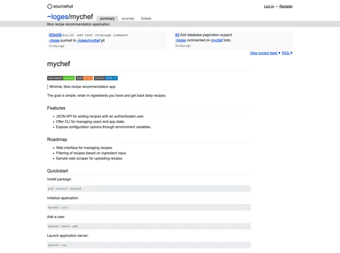 Mychef screenshot