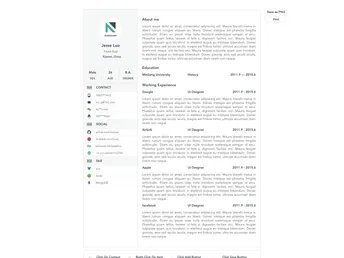 Vue Resume screenshot