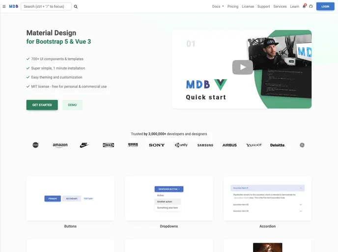 Mdb Vue Ui Kit screenshot