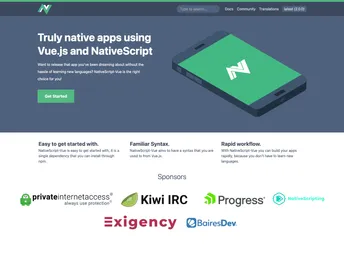 Nativescript Vue screenshot