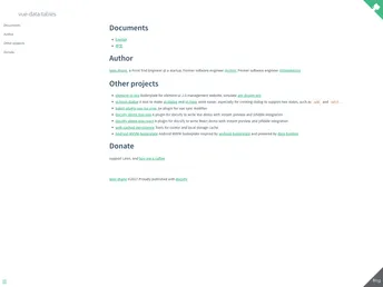 Vue Data Tables screenshot