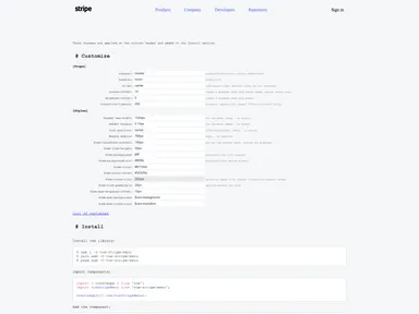 Vue Stripe Menu screenshot