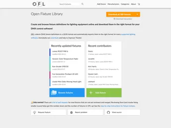 Open Fixture Library screenshot