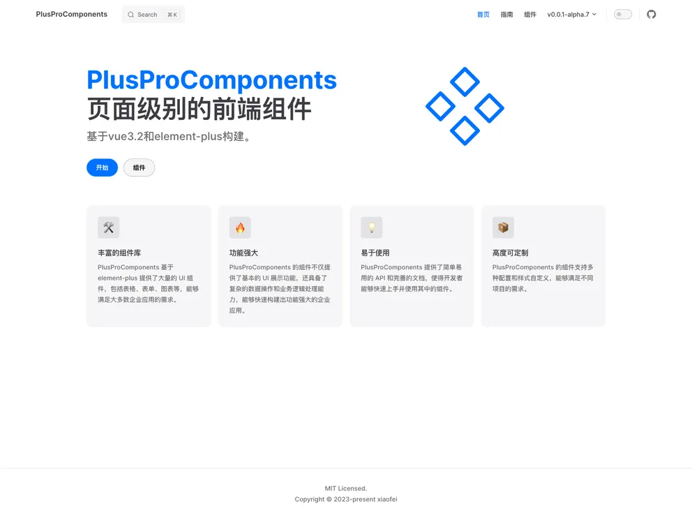 Plus Pro Components screenshot