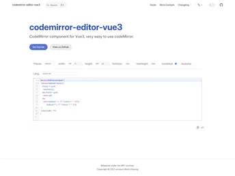 Codemirror Editor Vue3 screenshot