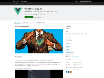 Vue Vscode Snippets screenshot