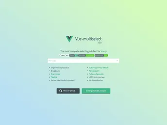 Vue Multiselect screenshot