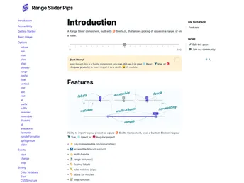 Svelte Range Slider Pips screenshot