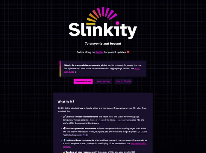 Slinkity screenshot