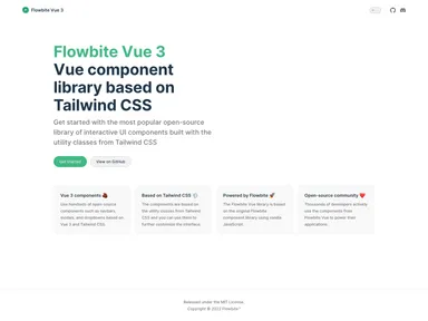 Flowbite Vue screenshot