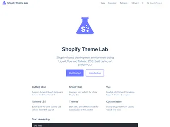 Shopify Theme Lab screenshot