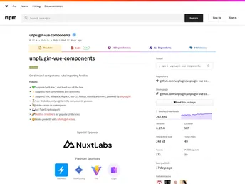 Unplugin Vue Components screenshot