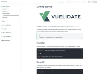 Vuelidate screenshot