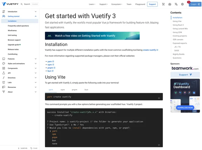 Vue Cli Plugins screenshot