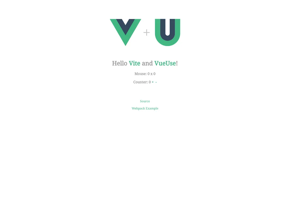 Vueuse Vite Starter screenshot