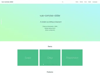 Vue Concise Slider screenshot