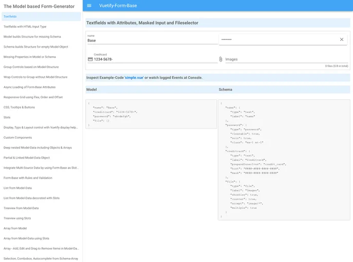 Vuetify Form Base screenshot