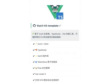 Vue3 H5 Template screenshot